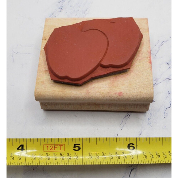 Stampin' Up! Pair of Apples Fall Fruit Tree Nature Wood Mounted Rubber Stamp - Picture 6 of 7